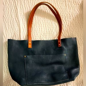 Medium PLG Women’s Tote, lightly used, beautiful peacock color.